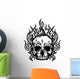 Flaming Skull Graphic Vector