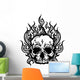 Flaming Skull Graphic Vector