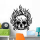 Flaming Skull Graphic Vector