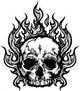 Flaming Skull Graphic Vector
