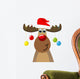 Cartoon Merry Reindeer Wall Decal
