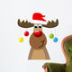 Cartoon Merry Reindeer Wall Decal