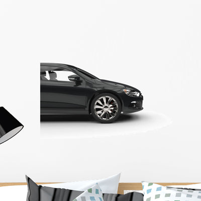 Black Modern Compact Car shown on a wall