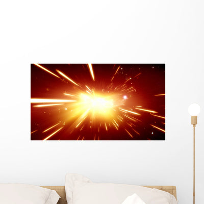 Big Bang Theory shown on a wall