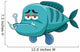Illustration of Fish with Fishing Hook Wall Decal