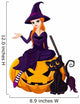 Halloween Witch on pumpkin Wall Decal
