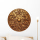 Gold Nine Dragons Emblem Wall Decal