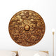 Gold Nine Dragons Emblem Wall Decal