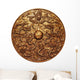 Gold Nine Dragons Emblem Wall Decal