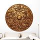 Gold Nine Dragons Emblem Wall Decal