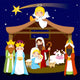 Christmas Nativity Scene Wall Mural