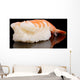 delicious sushi isolated on black Wall Mural