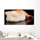 delicious sushi isolated on black Wall Mural
