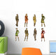 8 different fashion models Wall Decal