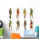 8 different fashion models Wall Decal