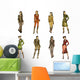 8 different fashion models Wall Decal