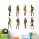 8 different fashion models Wall Decal