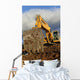 Big Excavator Working Mountain