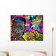 Graffiti wall urban art background. Grunge hip hop design Wall Mural