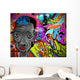 Graffiti wall urban art background. Grunge hip hop design Wall Mural