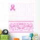 Vector Illustration Pink Ribbon Wall Mural