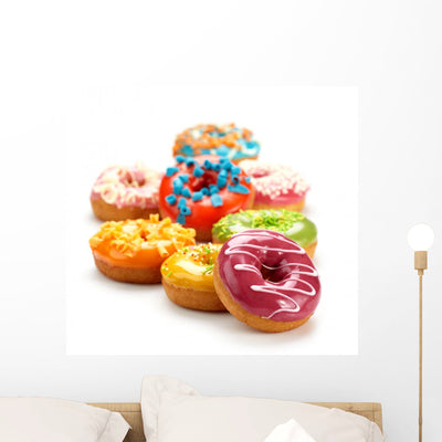 Baked Donuts shown on a wall