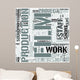 Television and Film Production Word Cloud Concept Wall Mural