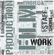 Television and Film Production Word Cloud Concept Wall Mural