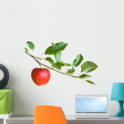 Apple Branch Wall Decal shown on a wall