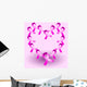 Heart shape made by pink awareness ribbons Wall Mural