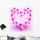 Heart shape made by pink awareness ribbons Wall Mural