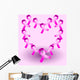 Heart shape made by pink awareness ribbons Wall Mural