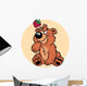 Bear with Raspberries Wall Decal
