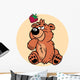 Bear with Raspberries Wall Decal