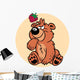 Bear with Raspberries Wall Decal