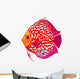 Red Leopard Discus Fish Wall Decal