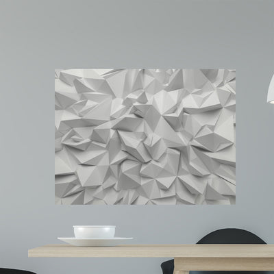 Abstract White Crystallized shown on a wall