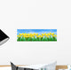 Banner with tulips Wall Mural