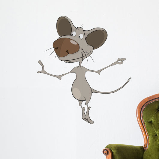House mouse. Cartoon Wall Decal