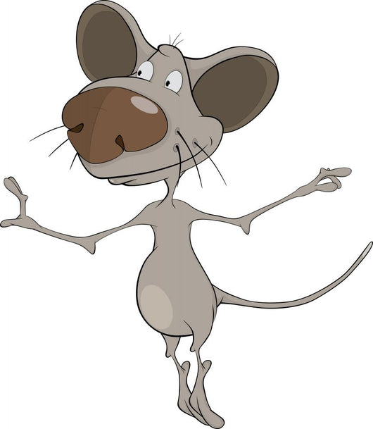 House mouse. Cartoon Wall Decal
