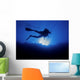 Scuba diver from below Wall Mural