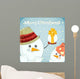 Two Snowmen Winter Wall Mural