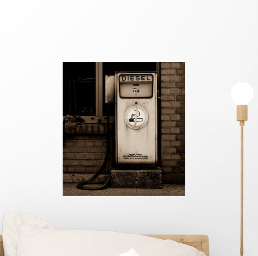 Retro Diesel Gas Station Wall Mural