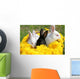 Bunnies Basket Wall Mural