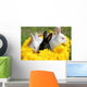 Bunnies Basket Wall Mural