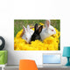 Bunnies Basket Wall Mural