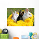 Bunnies Basket Wall Mural