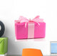 Colorful Pink Gift Wall Decal