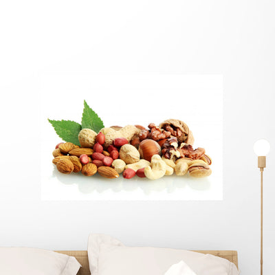 Tasty Nuts Wall Decal shown on a wall