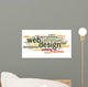 Web design concept in word tag cloud Wall Decal
